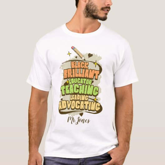 Black Brilliant Educator T-shirt (Voorkant)