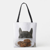 Black Brindle French Bulldog Tote Bag (Achterkant)