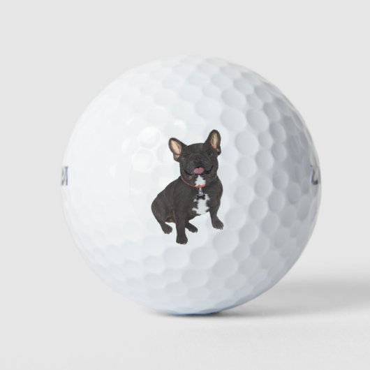 Black Brindle Frenchie French Bulldog Golfballen (Voorkant)