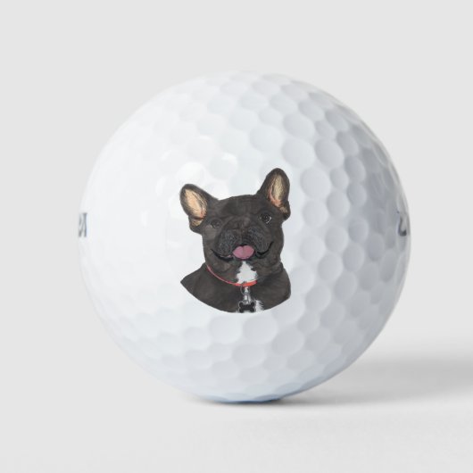 Black Brindle Frenchie French Bulldog Golfballen (Voorkant)