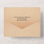 Black Broken Heart Tweede huwelijk All In One Uitnodiging (Achterkant)