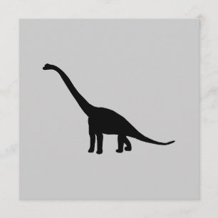 Black Brontosaurus Dinosaur Shadow Dino Kaart