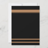 Black Bronze Copper Elegant Dinner Party Event Kaart (Achterkant)