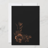 Black Bronze Floral Bridal Luncheon Invitation Kaart (Achterkant)