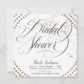 Black Bronze Modern Chic Verloving Vrijgezellenfee Kaart (Voorkant)