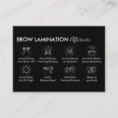 Black Brow Laminatie Nazorg Advies Bedankt Visitekaartje (Achterkant)