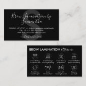Black Brow Lamination Advice Instruction Visitekaartje (Voorkant / Achterkant)