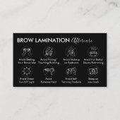 Black Brow Lamination Advice Instruction Visitekaartje (Achterkant)