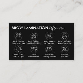 Black Brow Lamination Advice Instruction Visitekaartje