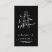 Black Brow Lamination Advice Instruction Visitekaartje (Voorkant)