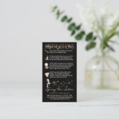 Black Brown After Care Instruction Spray Tan Visitekaartje (Staand voorkant)