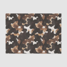 Black Brown Cream Cow Print Birthday