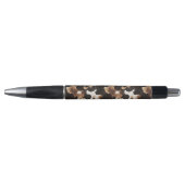 Black Brown Cream Cow Print Pen (Voorkant)