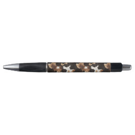 Black Brown Cream Cow Print Pen