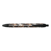 Black Brown Cream Cow Print Zwarte Inkt Pen (Achterkant)