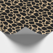 Black Brown Giraffe Print Cadeaupapier (Hoek)