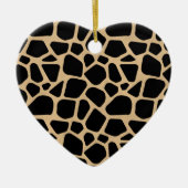 Black Brown Giraffe Print Keramisch Ornament (Voorkant)