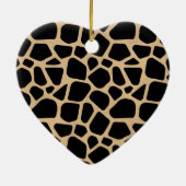 Black Brown Giraffe Print Keramisch Ornament (Achterkant)