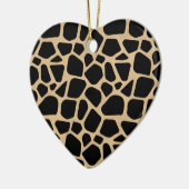 Black Brown Giraffe Print Keramisch Ornament (Links)