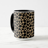 Black Brown Giraffe Print Mok (Voorkant links)