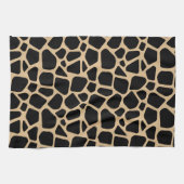 Black Brown Giraffe Print Theedoek (Horizontaal)