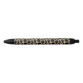 Black Brown Giraffe Print Zwarte Inkt Pen (Voorkant)