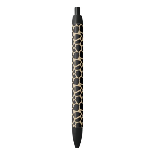Black Brown Giraffe Print Zwarte Inkt Pen (Voorkant Verticaal)