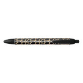 Black Brown Giraffe Print Zwarte Inkt Pen (Achterkant)