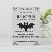 Black & Brown Halloween-feestuitnodiging Kaart (Staand voorkant)