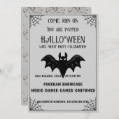 Black & Brown Halloween-feestuitnodiging Kaart (Voorkant / Achterkant)