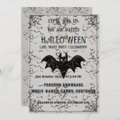 Black & Brown  Halloween-feestuitnodiging Kaart (Voorkant / Achterkant)