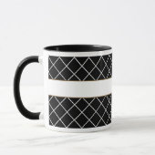 Black Brown Monogrammed Mannen Mok (Links)