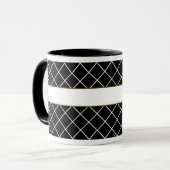 Black Brown Monogrammed Mannen Mok (Voorkant links)