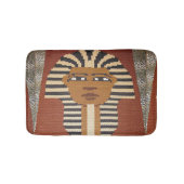 Black Brown Pharaoh King Tut Artisan Crochet Print Badmat (Voorkant)
