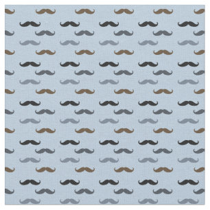 Black Brown Retro Mustaches Stof