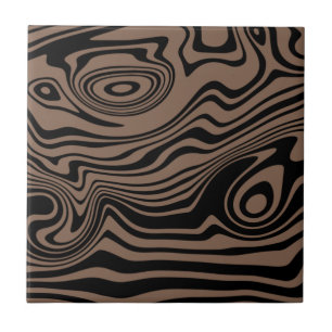 Black Brown Wavy Custom Colors Ceramic Tegel Tegeltje
