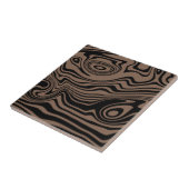 Black Brown Wavy Custom Colors Ceramic Tegel Tegeltje (Zijkant)