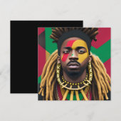 Black Bruh African Man Juneteenth King (Voorkant / Achterkant)