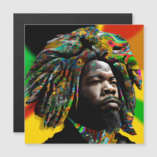 Black Bruh African Man Juneteenth King (Voorkant / Achterkant)