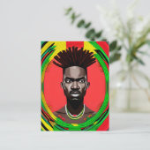 Black Bruh African Man Juneteenth King Briefkaart (Staand voorkant)