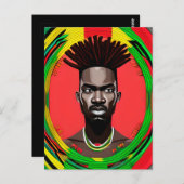 Black Bruh African Man Juneteenth King Briefkaart (Voorkant / Achterkant)