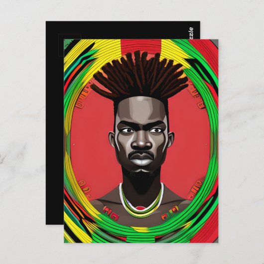 Black Bruh African Man Juneteenth King Briefkaart (Voorkant / Achterkant)