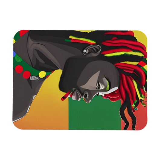 Black Bruh African Man Juneteenth King Magneet (Horizontaal)