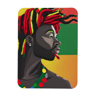 Black Bruh African Man Juneteenth King Magneet