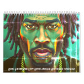Black Bruh Green met Afgunst Afrika Afro-Man Locs Kalender (Hoes)