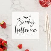 Black Brush Lettering Spooky Halloween Servet (Insitu)