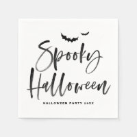 Black Brush Lettering Spooky Halloween