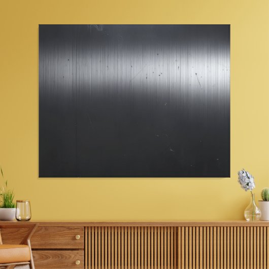 Black Brushed Metal Acrylic Canvas Afdruk (Insitu (Woonkamer))