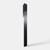 Black Brushed Metal Texture iPhone 15 Pro case iPhone Hoesje (Linkerkant)