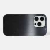 Black Brushed Metal Texture iPhone 15 Pro case iPhone Hoesje (Achterkant horizontaal)